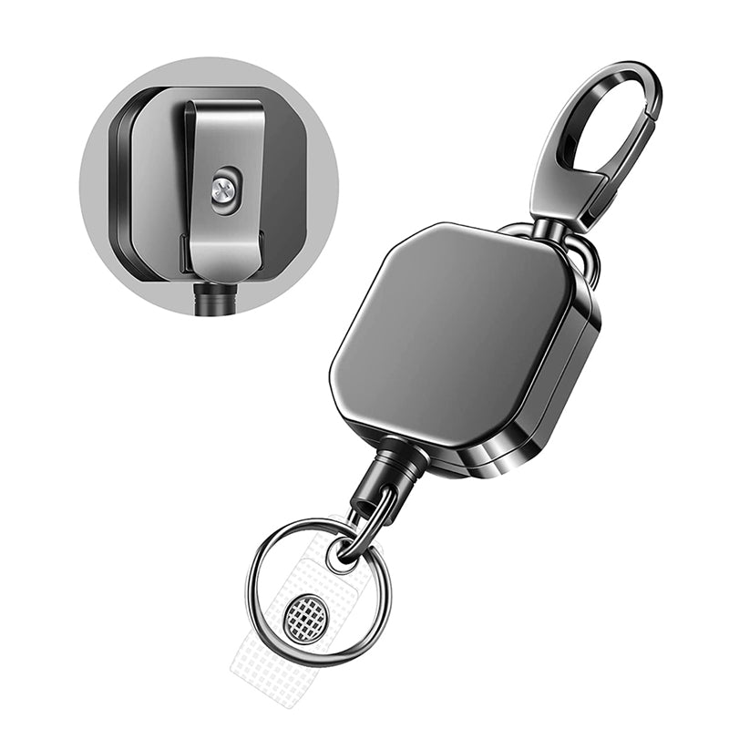 Metal Retractable Keychain